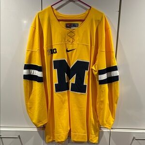 Nike Yellow and Black Michigan Hockey Jersey